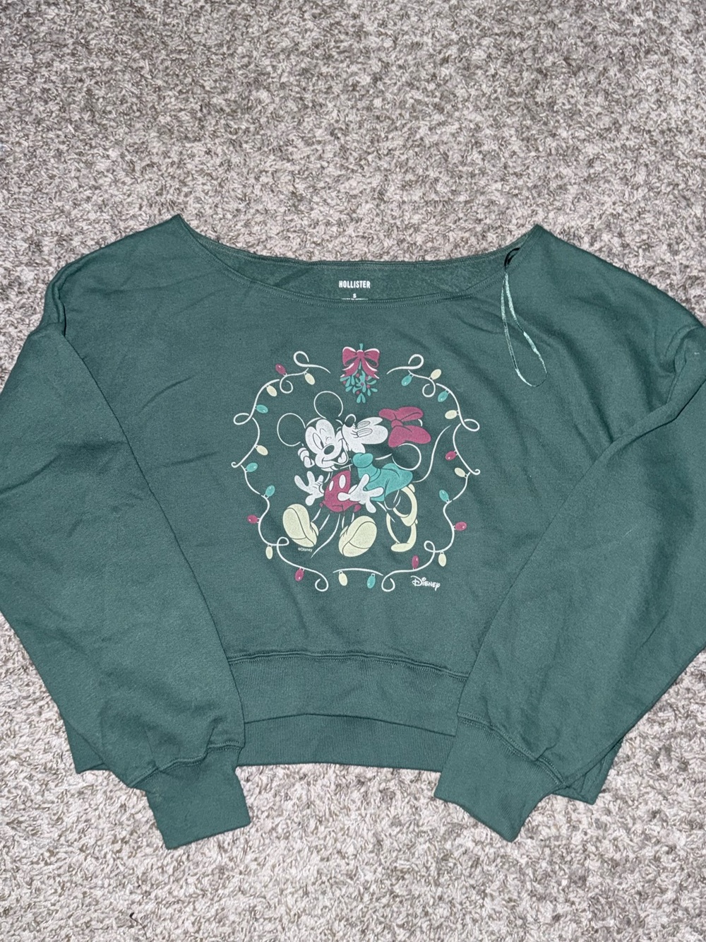 Hollister  Disney Mickey Mouse Christmas Crewneck Sweatshirt